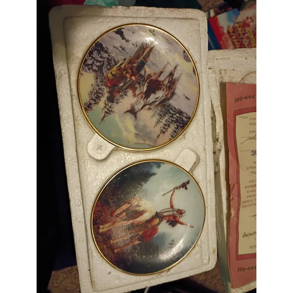2 native American collector plates-055d